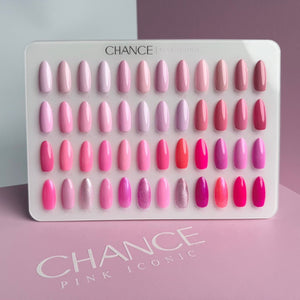 Chance Counter Display Color Chart - Pink Iconic Collection 48 colors