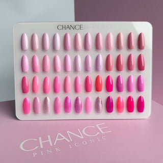 Chance Counter Display Color Chart - Pink Iconic Collection 48 colors