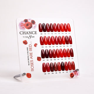 Chance Counter Display Color Chart - Roses Are Red Collection 36 Colors