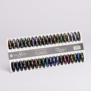 Cre8tion Color Chart - Flakes Nail Art 40 colors