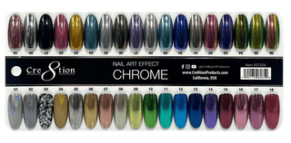 Cre8tion Color Chart - Nail Art Effect Chrome