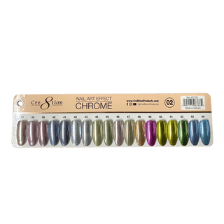 Cre8tion Color Chart - Nail Art Effect Chrome