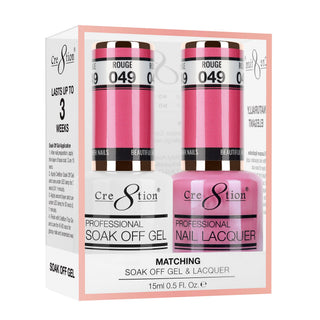 Cre8tion Matching Sets - 049 Rouge duo gel and lacquer set