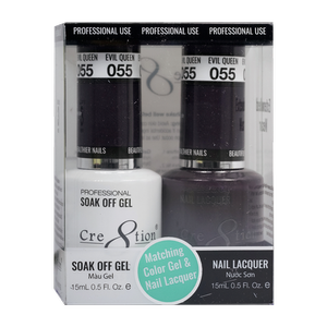 Cre8tion Matching Sets - 055 Evil Queen duo gel and lacquer set