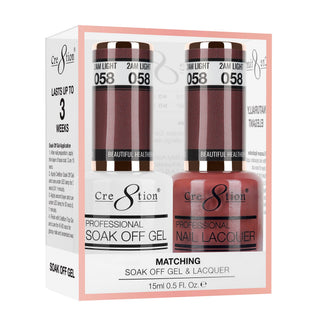 Cre8tion Matching Sets - 058 2am Light duo gel and lacquer set
