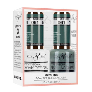 Cre8tion Matching Sets - 061 Sagittarius duo gel and lacquer set