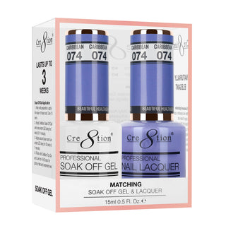 Cre8tion Matching Sets - 074 Caribbean duo gel and lacquer set
