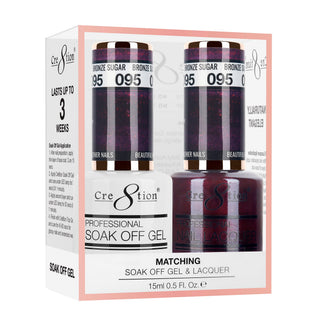 Cre8tion Matching Sets - 095 Acai Berry duo gel and lacquer set