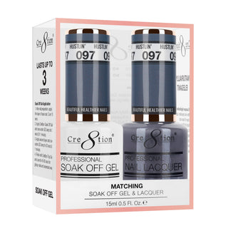 Cre8tion Matching Sets - 097 Hustlin' duo gel and lacquer set