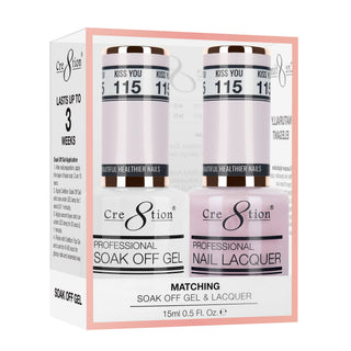 Cre8tion Matching Sets - 115 Kiss You duo gel and lacquer set