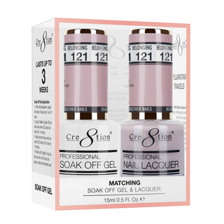 Cre8tion Matching Sets - 121 Belonging duo gel and lacquer set