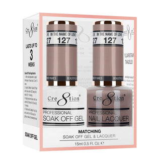 Cre8tion Matching Sets - 127 In The Name Of Love duo gel and lacquer set