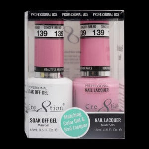 Cre8tion Matching Sets - 139 Candy Paint duo gel and lacquer set