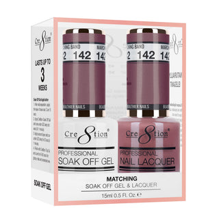Cre8tion Matching Sets - 142 Marching Band duo gel and lacquer set