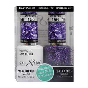 Cre8tion Matching Sets - 156 Sapphire Ring duo gel and lacquer set