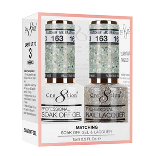 Cre8tion Matching Sets - 163 Ms. BRADSHAW duo gel and lacquer set