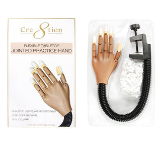 Cre8tion Flexible Tabletop Jointed Practice Hand with Long Clamp