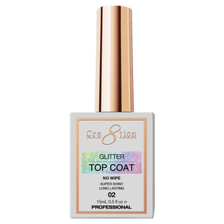 Cre8tion Glitter Top Coat 0.5oz 02