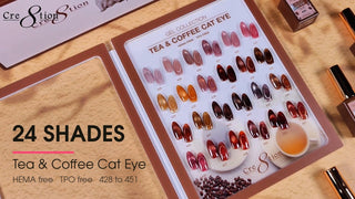 Cat Eye Tea & Coffee: all 24 shades, magnet demo and nail art