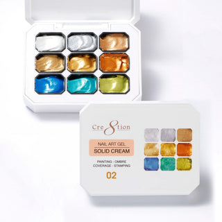 Cre8tion Nail Art Gel - Solid Cream - 02 Metallic