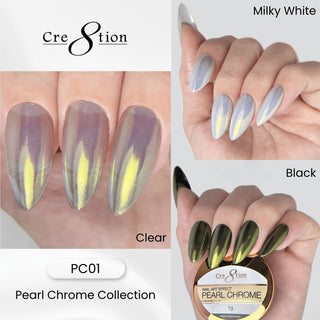 Cre8tion Pearl Chrome Nail Art Effect 1g - 01
