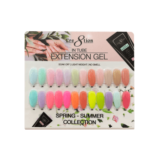 Cre8tion Poly Gel-Extension Gel Kit In Tube 2oz - Spring - Summer Collection