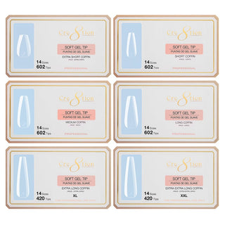 Cre8tion Soft Gel Tips - COFFIN