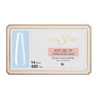 Cre8tion Soft Gel Tips - COFFIN