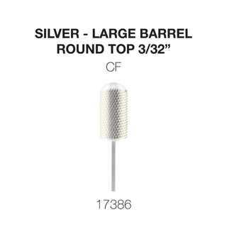 Cre8tion Silver Carbide- Large Barrel-Round Top- 3/32"