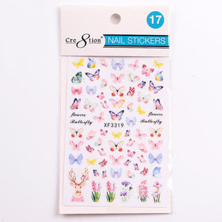 Cre8tion Nail Art Sticker Butterfly (42 Styles)