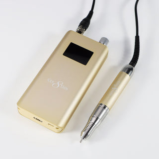 Light Yellow Cre8tion Cordless E-File control unit and handpiece