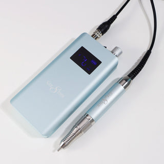 Sky Blue Cre8tion Cordless E-File control unit and handpiece