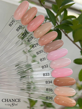 Chance Full Set - Matching Duo 0.5oz - Bare Collection 36 Colors w/ 2 sets color chart