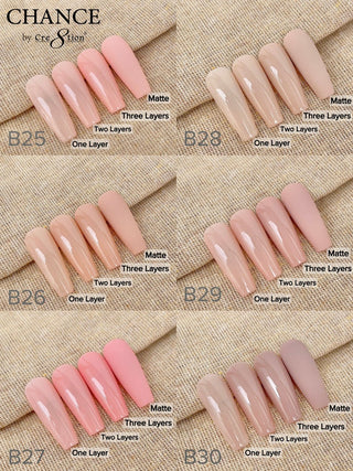Chance Full Set - Matching Duo 0.5oz - Bare Collection 36 Colors w/ 2 sets color chart