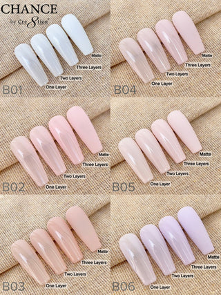 Chance Full Set - Matching Duo 0.5oz - Bare Collection 36 Colors w/ 2 sets color chart
